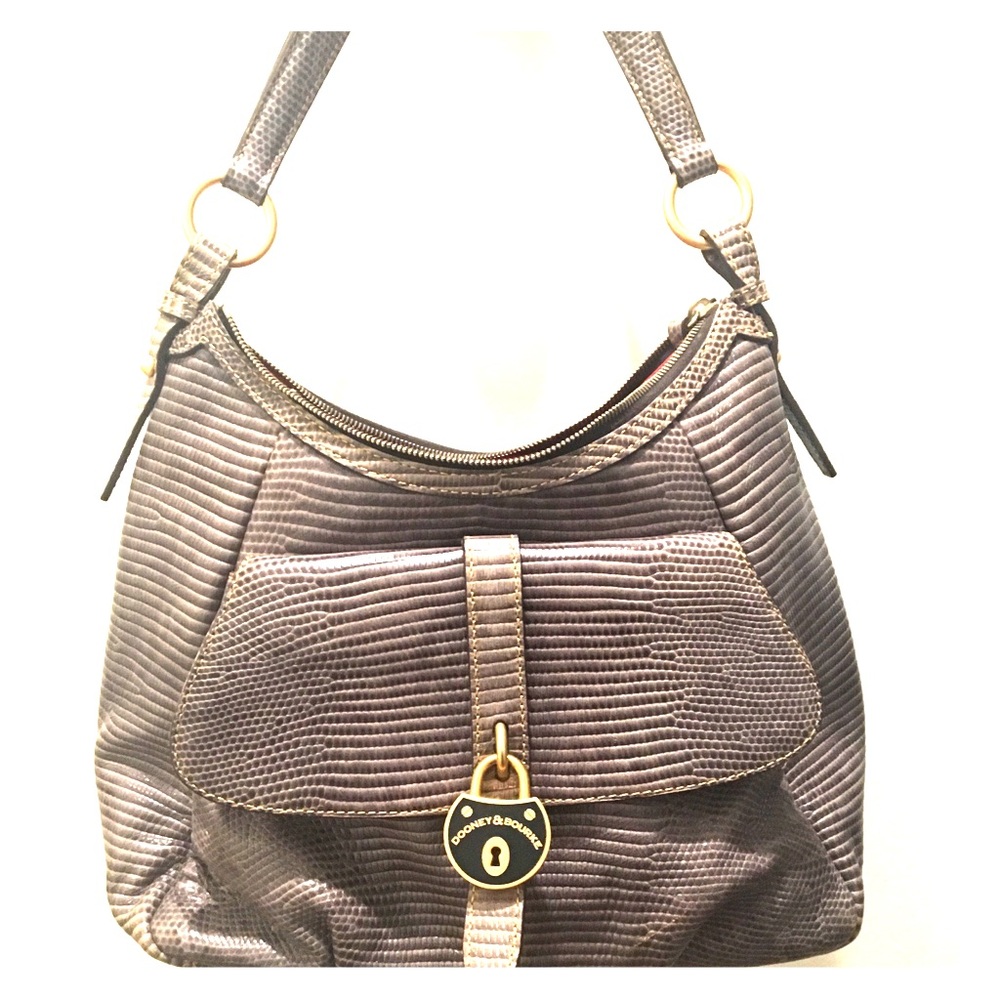 Dooney and Bourke Santorini Lizard Embossed Hobo